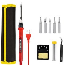아크용접기 가정용 현장용 전기 용접기 80W 110/220V EU/US 전기 납땜 인두 키트 디지털 온도 조절 가능한, 08 Red SET-3_02 110V US Plug