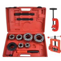 파이프머신 휴대용 수동 미싱기 나사가공기 배관 절삭기 미싱기 머신기, 수동 파이프 대형 바이스 세트