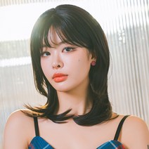 중단발 중단발펌 여성 통가발 미디움 허쉬 윈드펌 여자가발, S, 솜브레밀크브라운+아이스블론드