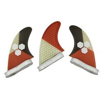 서핑 보드 지느러미용 업그레이드 FCS 2 핀 섬유 벌집 3 개/세트 퀼리스 G5/G7 액세서리 크리스마스 선물, Red M