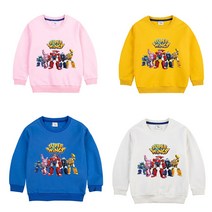 Ruhong 슈퍼윙스 주니어 맨투맨 후드 티셔츠 굿즈 면 의류 옷 남아 여아 유아동 캐릭터 프린트 후디 겨울 가을 패션