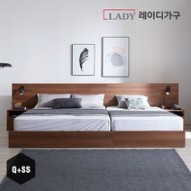 레이디가구 라곰 패밀리침대 Q+SS, 네추럴화이트