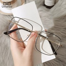 모던 레트로 유행 큰 유행하는 남자 여자 가벼운 안경테 빈티지 사각테 얇은 빅사이즈