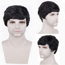 남성 남자 가발 정수리 통가발 합성 용 헤어 드롭, 7670, 8인치