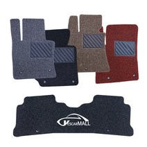 예스카 구형카운티 코일매트 바닥매트 카매트 발판 깔판 차량용매트 자동차매트, 운전석 조수석 1열-레드