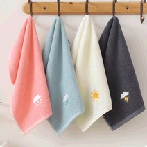 KC인증 25cm X 50cm 빅사이즈 유아 아동 웨더 어린이집 고리수건 주방 타올 4P, 골고루 4P