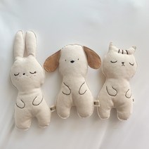 [개달당]잠자는 숲속의 인형 달당냥_ 토끼인형 핸드메이드장난감 고양이인형 강아지인형 애착인형 댕댕이인형, 냥이(고양이), 내츄럴아이보리