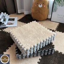 븍럭매트 아기매트 층간소음 놀이방매트 퍼즐매트 블럭매트 고무판, 30x30x0.6CM, 라이트브라운5+다크브라운5(10매입)