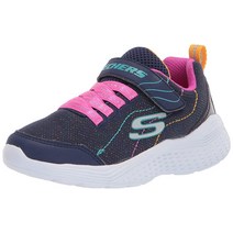 Skechers 여아용 스케쳐스 스포츠 경량 세탁기 세탁 가능한 스니커즈 네이비/핑크 275mm(10.5 리틀 키드 US) 10.5 Little Kid