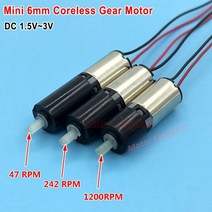 기어박스 전기모터 진동모터DC 3V 3.7V 47rpm-1200rpm 미니 6mm 유성 기어 박스 감속기 모터 감소 마이크, 05 420rpm(3.7V)_01 3 볼트