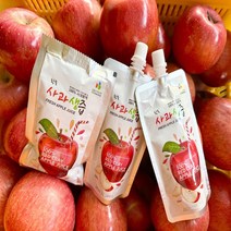 순수 예산 황토 100% 사과즙 국내산 과일 주스 120ml, 편리한 스파우트형 120ml x 30포, 1개