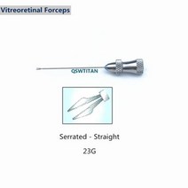 속눈썹테이프 Capsulorhexis 핀셋 탈착식 헤드 티타늄, Serrated -S 23G