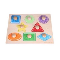 도형 꼭지퍼즐 만2세교구 16개월아기장난감, 1개, 8개