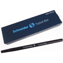 슈나이더 볼펜 리필 심 카트리지 10개 세트, 블랙