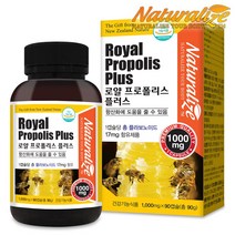 네추럴라이즈 뉴질랜드 로얄 프로폴리스 1000 플러스 1000mg 90캡슐 3개월 항산화 영양제 propolis 로얄제리, 90g, 1병