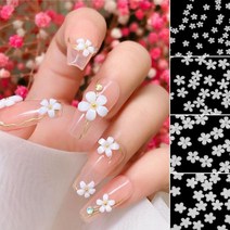 100pcs 플라워믹스 여리여리 여신 봄 플라워 꽃 러블리 웨딩 네일파츠, 01.실버(100pcs)