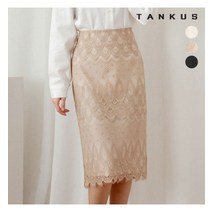 탱커스 탱커스 여성 레이스 패턴 H라인 롱 스커트