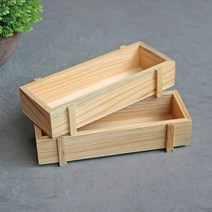 아스케이지 레트로 클래식 나무 다육 식물 화분 상자 필통, 02 Raw wood color