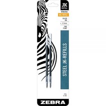 Zebra Pen G402 리트랙터블 젤 펜 스테인리스 스틸 배럴 파인 포인트 0.5mm 블랙 잉크 12팩 4748889604, 2 Count (Pack of 1)