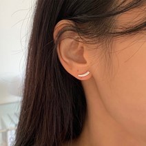 안나블링 심플바 실버925 귀걸이