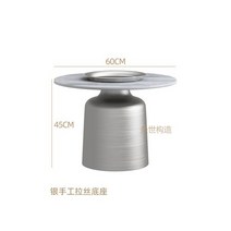 야외 정원 접이식 편의점 미니멀리스트 커피 테이블 금속 골드 라운드 럭셔리 테이블 북유럽 세트 단열, 04 60 60 45cm D