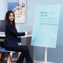 세로 강화유리 백페인트글라스 칠판 화이트보드 자석, 아이보리 화이트 70x100cm