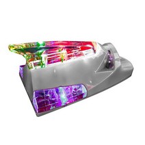 차량용 샤크 안테나 볼 악세사리 범용 LED 경고 테일 라이트 풍력 발전 모양 경고등 램프 수신, 1.Silver