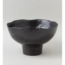 특이한 팥빙수그릇 디저트볼 막사발 헤리티지 도자기 블랙 면기, 2호 블랙 막사발