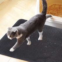 제이와이홀딩스 고양이 사막화 방지 화장실 모래 매트, 그레이