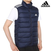 아디다스 에센셜 덕다운 패딩조끼 베스트 네이비
