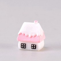 미스토토 테라리움 만들기 재료 칼라지붕하우스 16종, P719_핑크지붕-눈-소