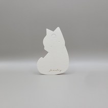 야옹이 악세사리택 목걸이택 100매, 아이보리(무광금박)
