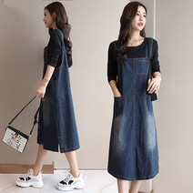 데님 멜빵 여름 여성의류 2023 와이드 루즈핏 캐쥬얼 하프기장 원피스 트렌드