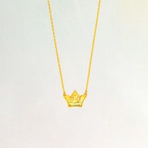 24K 순금 왕관 메달 목걸이 티아라 18.75g+18K장식