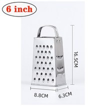 류수영채칼 편스토랑채칼 스테인레스 스틸 4 면 치즈 슬라이서 수동 과일 야채 당근 커터 강판 주방 도구, 01 6 inch