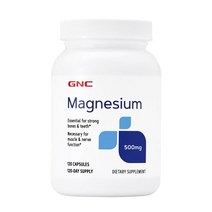 GNC 마그네슘 500mg 글루텐 프리 무설탕 캡슐, 120개입 × 3개
