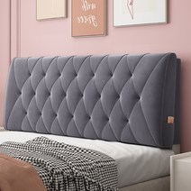 침대헤드 보드 침실 등받이 가구 가드 프레임, 길이 160 x 높이 60 x 두께 10, 다크 그레이 다이아몬드 플란넬