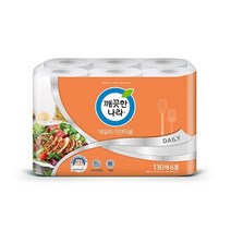 [자바라쇼핑] 깨끗한나라 데일리 키친타올 130매X6롤 _ kig0337*20230203EA, 쿠팡 본상품선택