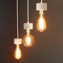 [바보사랑] [LED] 에즈 3등 펜던트-에디슨, 후렌치타입/전구타입:일자형/LED에디슨A타입
