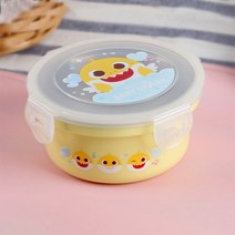 핑크퐁 아기상어 스텐 저장용기 어린이 밥그릇 370ml, 단품