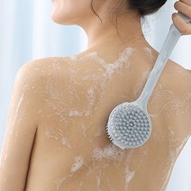 리빙공감 워시 실리콘 양면 바디 소프트 브러쉬, 그레이, 1개, 1개