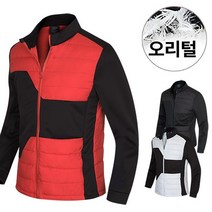 덕다운 배색 경량 패딩 집업자켓