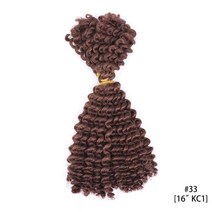 포니테일가발 긴머리가발 여자정수리가발 부분 가발 땋은 머리용 곱슬 머리 씨실 브라질 레미 벌크 크로셰, 없음, 9.12inches - 33 Kinky Curly 1