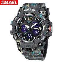 SMAEL시계 스포츠 시계 잠수 시계 방수 타이머 알람 시계 8008MI