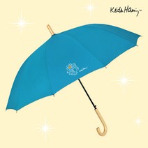 키스해링 12K 스텝 튼튼한 반자동 예쁜 파스텔 장우산
