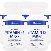 5병 [미국빠른직구] 신제품 마이라이프 내추럴스 비타민 K2 120mcg (as MK-7) 120정 (20개월)