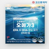 코오롱제약 혈행건강 노르웨이 메가 rTG형 알티지 오메가3 60.36g, 60캡슐, 4개