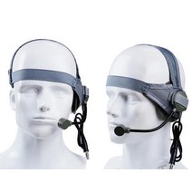 위키토키 무전기전술 Selex TASC1 헤드셋 II 표준 플러그 마이크 Kenwood PTT 워키 토키 CS 게임 사냥 에, 04 Headset Gray