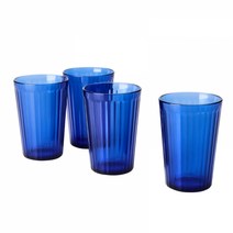 이케아 바르다겐 유리컵 블루 31cl 4개 504.698.58, Glass