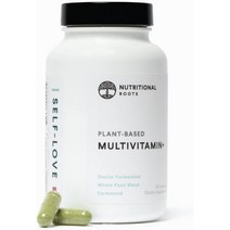 멀티비타민 Nutritional Roots 종합 비타민 수상 경력에 빛나는 식물 기반비건 유기농 야채 및 허브 발효 프로바이오틱스 의사의 45회분